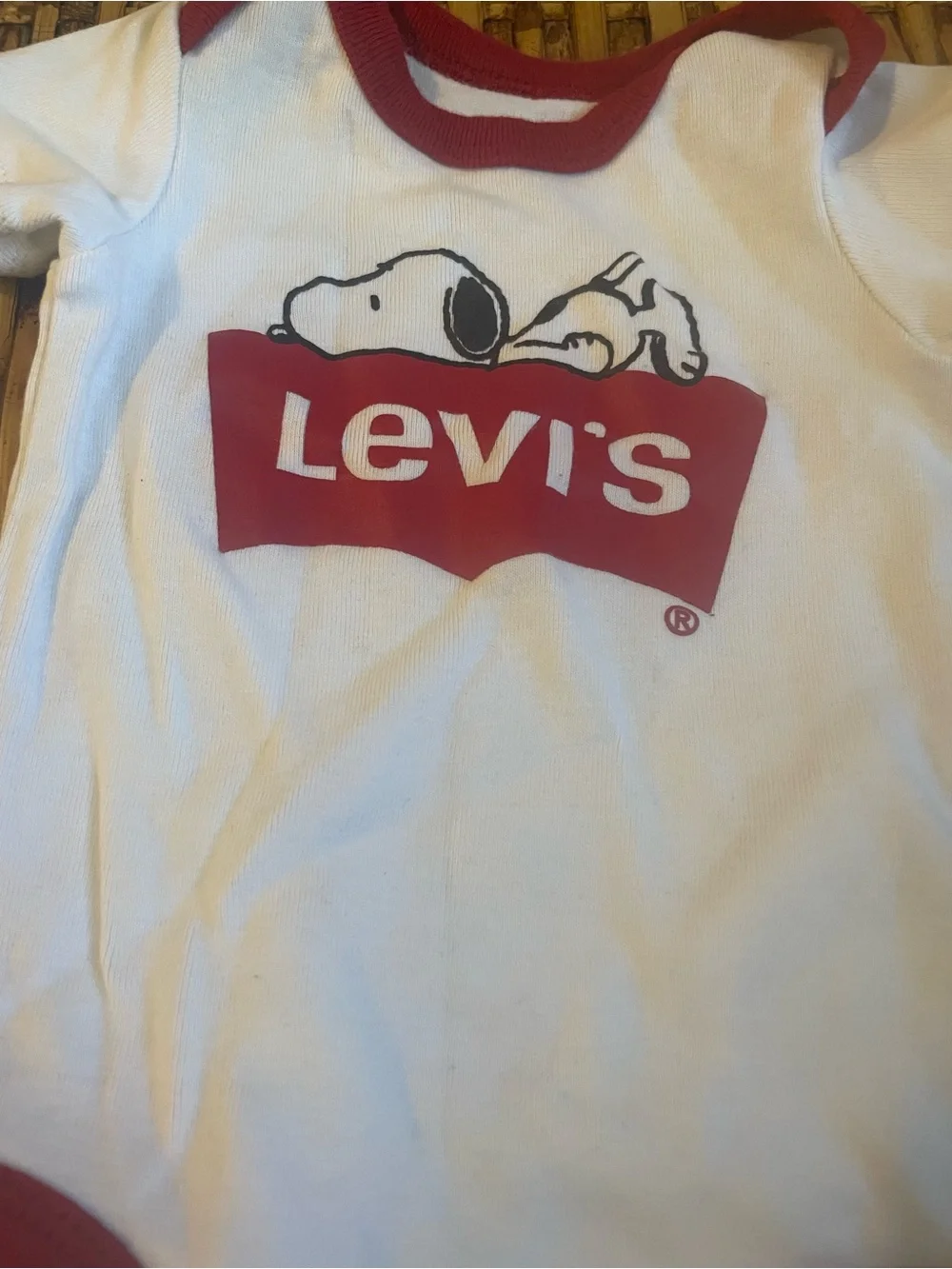 Levi's Kids Denim Overalls (Arizona) with Levi's Logo Tops Blue and White Snoopy